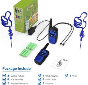 img 3 attached to Long Range Rechargeable Two Way Radios for Adults - Easy to Use Handheld Walkie Talkies with NOAA for Hiking and Camping