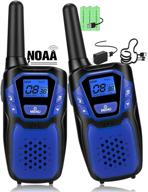 long range rechargeable two way radios for adults - easy to use handheld walkie talkies with noaa for hiking and camping logo