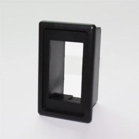 img 3 attached to X-Haibei 1-Single Rocker Switch Panel Housing - Black Plastic Switch Holder