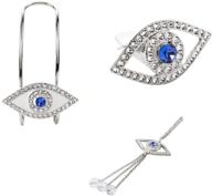 lunna swr-0958l: enhance your vehicle with stylish silver jewelry collection for car, suv, truck & luxury vehicles - evil eye design logo