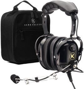 img 4 attached to 🎧 KORE AVIATION P1 PNR Mono Pilot Aviation Headset with MP3 Support Bundle and Carrying Case (2 Items) - Enhanced for SEO
