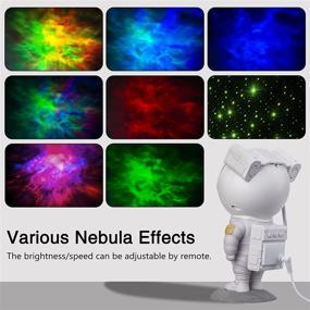 img 3 attached to Astronaut Star Projector Night Light for Kids – Ceiling Galaxy Nebula LED Light with Timer and Remote Control | Starry Lamp for Bedroom, Gaming Room, Home Theater | A Great Gift for Children and Adults