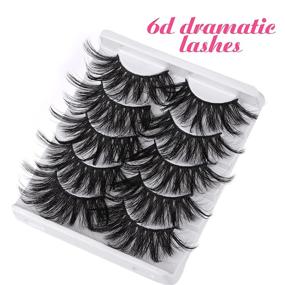 img 2 attached to 👁️ Wtvane 3D Faux Mink Eyelashes Bulk Pack – Long Dramatic False Eyelashes for Bold Makeup – 5 Pairs Fluffy Fake Lashes