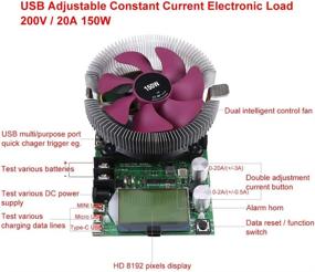 img 3 attached to USB Load Tester - Adjustable Constant Current Electronic Load Battery Capacity Tester Module, 150W 200V 20A Electronic Load Tester