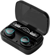 🎧 wireless earbuds 5.1: auto pairing bluetooth headphones with hifi stereo & led display charging case logo