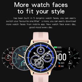 img 1 attached to 📱 Ultimate Fitness Companion: IP68 Waterproof Smart Watch with Full Touch Color Screen, Heart Rate Monitor, Blood Pressure Tracker, Sleep Monitor, Pedometer - Compatible with Android and iOS - Ultra Thin Design