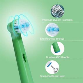 img 2 attached to Kids Toothbrush Replacement Heads for Oral-B, Extra-Soft Bristles, Fits Electric and Battery Brushes; Excludes Vitality Sonic, CrossActino Power, Sonic Complete, Pulsonics - EB-10A Compatible