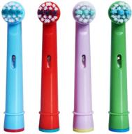 kids toothbrush replacement heads for oral-b, extra-soft bristles, fits electric and battery brushes; excludes vitality sonic, crossactino power, sonic complete, pulsonics - eb-10a compatible logo