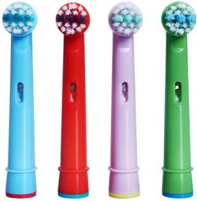 img 4 attached to Kids Toothbrush Replacement Heads for Oral-B, Extra-Soft Bristles, Fits Electric and Battery Brushes; Excludes Vitality Sonic, CrossActino Power, Sonic Complete, Pulsonics - EB-10A Compatible