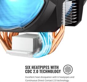 img 1 attached to Cooler Master T6PN 218PC R1 💻 CPU Cooling Solution with Enhanced Pipe Support