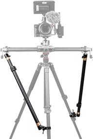 img 4 attached to 📷 AKUGE Tripod Stability Arms: Enhance Slider Camera Dolly Track Rail Stability with Adjustable Lightweight Arms (2-Pack)