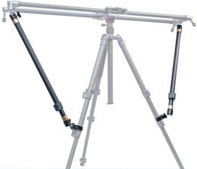 img 3 attached to 📷 AKUGE Tripod Stability Arms: Enhance Slider Camera Dolly Track Rail Stability with Adjustable Lightweight Arms (2-Pack)