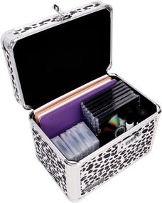 img 1 attached to Secure Your Valuables with the Vaultz Combination Lock Box - 7.25 x 10 x 7.75 Inch Safe Boxes in Stylish Black and White Leopard Print