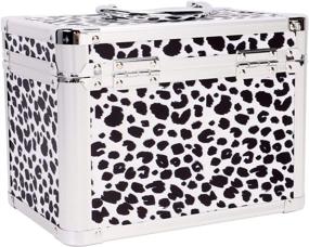 img 2 attached to Secure Your Valuables with the Vaultz Combination Lock Box - 7.25 x 10 x 7.75 Inch Safe Boxes in Stylish Black and White Leopard Print