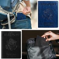 stylish leather protector for passport vaccination holder: safeguarding your passport and vaccination documents логотип