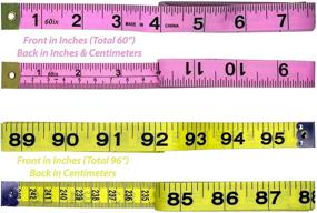 img 2 attached to Ultima Double-Scale Soft Tape Measure Set - Ideal for Sewing, Quilting, Tailoring, Body Measurement & More