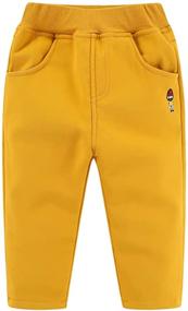 img 4 attached to 👖 Mud Kingdom Insulated Little Fleece Boys' Pants: Trendy & Cozy Winter Clothing