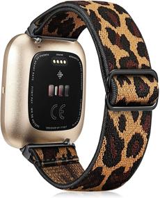 img 4 attached to Fintie Elastic Bands Compatible With Fitbit Versa 2 / Versa/Versa SE/Versa Lite Wearable Technology