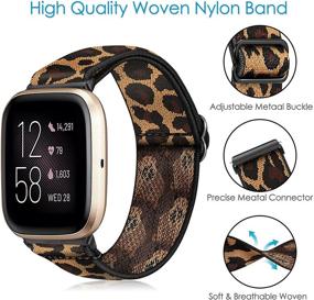 img 3 attached to Fintie Elastic Bands Compatible With Fitbit Versa 2 / Versa/Versa SE/Versa Lite Wearable Technology