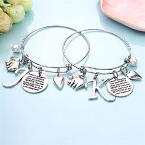 img 1 attached to 🐘 Ursteel Elephant Gifts for Women and Girls: Dainty Initial Elephant Charm Bracelets for Friends, Moms, and Daughters - Perfect Birthday and Inspirational Jewelry Options