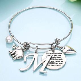 img 2 attached to 🐘 Ursteel Elephant Gifts for Women and Girls: Dainty Initial Elephant Charm Bracelets for Friends, Moms, and Daughters - Perfect Birthday and Inspirational Jewelry Options