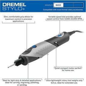 img 2 attached to 🔧 Dremel 2050-15 Stylo+ Craft Rotary Tool: Versatile Wood Carving Detailing Tool for Glass Etching, Leather Burnishing, Jewelry Making, Polishing, Woodworking, and More Craft Projects in Gray