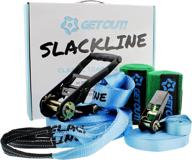 🤸 fun-filled get out! slackline beginner kit: ultimate fun for kids and adults – complete training line and classic slackline set logo