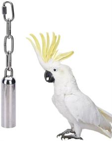 img 4 attached to Stainless Steel Bells Toy with Melodious Sound for Bird Parrot Macaw African Greys Cockatoo Parakeet Cockatiels Conure by Keersi