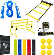 🏋️ essential agility training kit: ladder, bands, hurdles, cones, ball kicker & carry bag - improve soccer, fitness, running & football skills! логотип