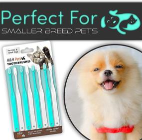 img 2 attached to 🐶 H&amp;H Pets Dog & Cat Toothbrushes: Optimal Size Selection &amp; Unique Design Options for All Breeds – Best Professional Toothbrush Series