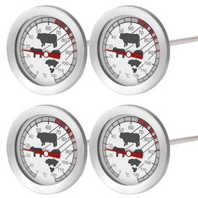 img 4 attached to 🌡️ Accurate Readings Guaranteed: 4 Pack Stainless Steel Dial Meat Thermometer