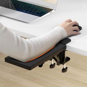 img 4 attached to 💪 Enhance Comfort and Productivity with HONJIE Computer Arm Support Bracket - Perfect for Office Desks, Provides Sturdy Mouse Arm Support and Extends Computer Desk for Home and Office Use