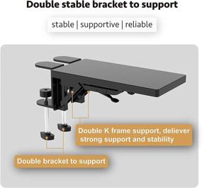 img 1 attached to 💪 Enhance Comfort and Productivity with HONJIE Computer Arm Support Bracket - Perfect for Office Desks, Provides Sturdy Mouse Arm Support and Extends Computer Desk for Home and Office Use