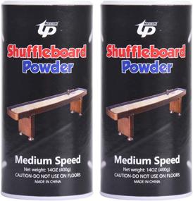 img 3 attached to Naissgo Medium Speed Shuffleboard Powder Wax with Mini Plastic Dustpan and Broom Set (2x14oz)