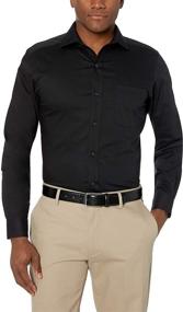 img 3 attached to 👔 Non-Iron Stretch Tailored Sleeve Men's Clothing with Buttoned Detail