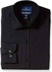 img 4 attached to 👔 Non-Iron Stretch Tailored Sleeve Men's Clothing with Buttoned Detail