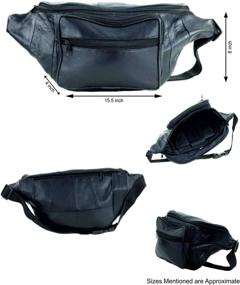 img 2 attached to Liberty Leather: Concealed Carry Pistol Waist Bag - Premium Black Genuine Leather Fanny Bag with Multiple Pockets for Outdoor Use and Travel