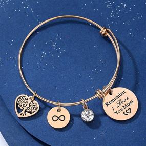 img 1 attached to 🌳 AZORA Family Tree Bracelet: Perfect Gift to Express Love for Mom on Mother's Day or Birthday - Stainless Steel Charm Bangle