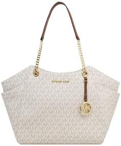 img 1 attached to Stylish and Practical: Michael Kors Women's Jet Set Travel Saffiano Leather Chain Shoulder Tote - A Must-Have Accessory