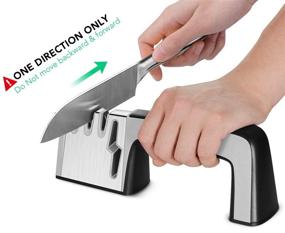 img 2 attached to 4-in-1 Kitchen Knife Sharpener - Repair, 🔪 Polish and Sharpen Blades & Scissors with Non-Slip Base