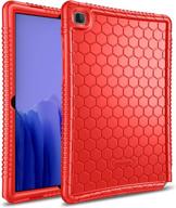 fintie silicone case for samsung galaxy tab a7 10.4 2020 model (sm-t500/t505/t507): kid-friendly honeycomb series, lightweight shockproof cover in red logo