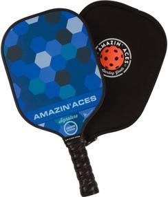 img 2 attached to USAPA Approved Amazin' Aces Signature Pickleball Paddle Set - Graphite Face & Polymer Core - Premium Grip - Includes Paddles, Balls, Paddle Covers, Bag & eBook - 2 Paddle Set (Blue & Blue)