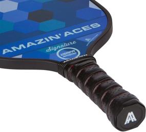 img 1 attached to USAPA Approved Amazin' Aces Signature Pickleball Paddle Set - Graphite Face & Polymer Core - Premium Grip - Includes Paddles, Balls, Paddle Covers, Bag & eBook - 2 Paddle Set (Blue & Blue)