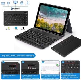 img 1 attached to 📱 10 Inch 4G LTE Tablet, 4GB RAM + 64GB ROM Android 10 Quad Core Processor, Dual Camera SIM Card Slots Unlocked, 1080p Full HD Touchscreen, Bluetooth8000mAh, WiFi, 10.1 inch Tablet with Keyboard and Mouse
