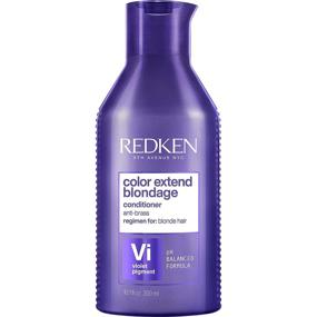 img 4 attached to Redken Color Extend Blondage пурпурный кондиционер: эффективное средство для нейтрализации желтизны и увлажнения волос для блондинок с помощью чистых фиолетовых пигментов.