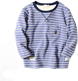 img 4 attached to ABALACOCO Pullover Crewneck T Shirt Thickening Boys' Clothing and Tops, Tees & Shirts