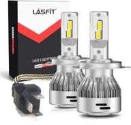 💡 лампы lasfit h4 9003 led hb2 - высокая производительность 60w 6000lm 6000k, легкая установка plug & play логотип