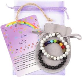 img 4 attached to 🌈 Sympathy Gift Bracelets for Pet Memorial - Rainbow Bridge Inspired - 2PCS of Pet Loss Gifts, with Card - Perfect Pet Gifts for Dogs