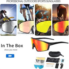 img 3 attached to HouDeOS Cycling Polarized Sunglasses Black_5Lenses