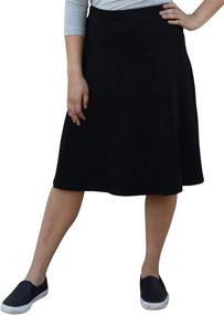 img 4 attached to 👗 Юбки для женщин, длина до колена - легкая и удобная одежда для женщин от Kosher Casual